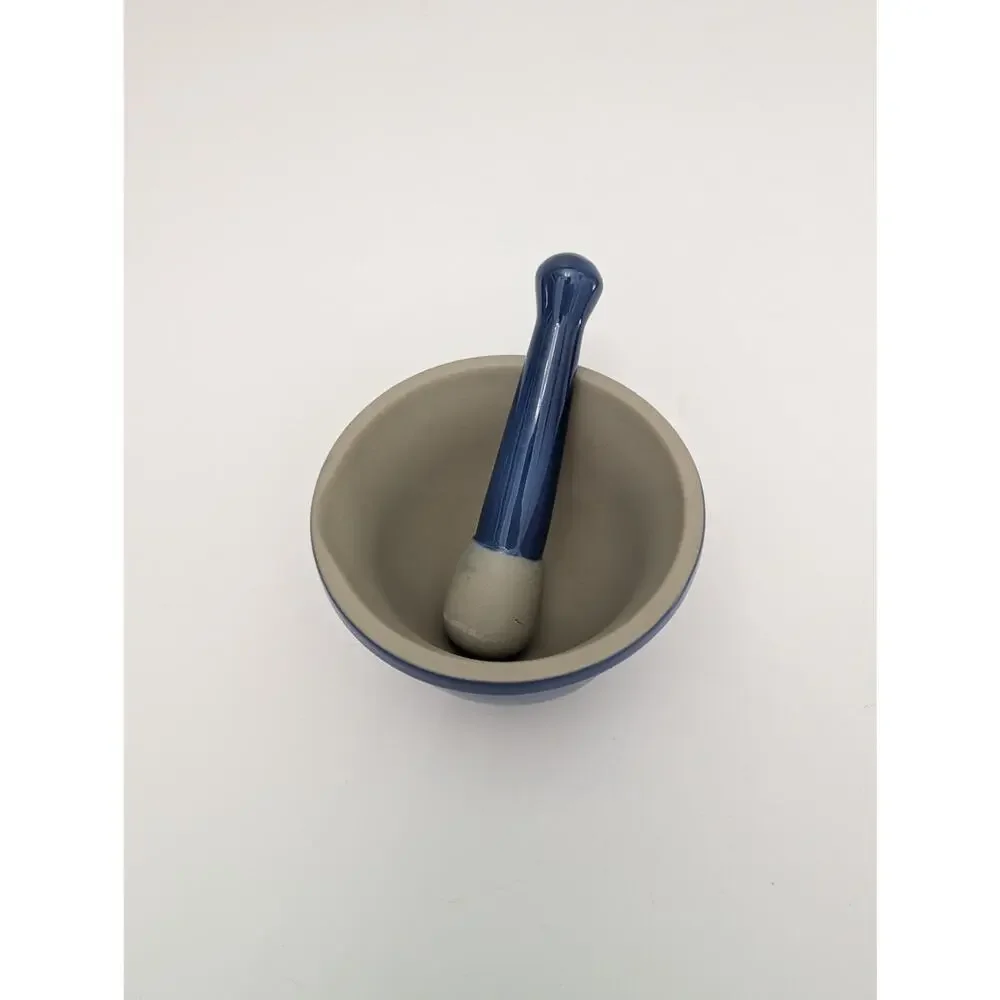 Le Creuset Blue Morter and Pestle 0.3 liter
